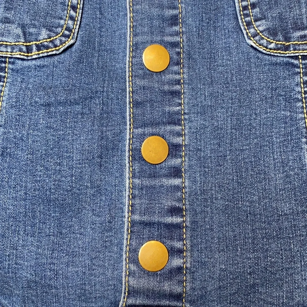 Altar'd State Denim Button Down Mini Skirt Small